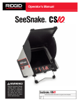 RIDGID SeeSnake CS10 Operator`s manual