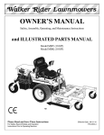Walker DSD56 Owner`s manual