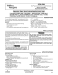 White Rodgers 1F86-344 Specifications