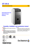 DeDietrich GT 210 A Operating instructions