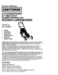 Craftsman 917.379811 Owner`s manual