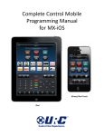 Complete Control Mobile Programming Manual for MX-iOS