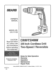 Craftsman 315.111720 Owner`s manual
