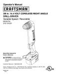 Craftsman 315.101531 Operator`s manual