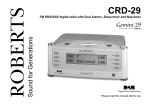 Roberts Digital Radio with Dual Alarms CRD-29 Specifications