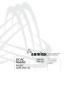 Samlexpower SAM-450-12 Owner`s manual