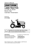 Craftsman 917.273523 Owner`s manual