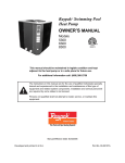 Raypak 6300 Owner`s manual