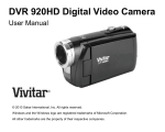 Vivitar DVR 920HD User manual