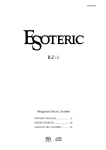 Esoteric RZ-1 Owner`s manual