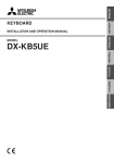 Mitsubishi DX-KB5UE Operating instructions