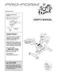 Pro-Form PFEX19810.2 User`s manual