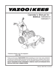 Yazoo/Kees KHKW48171 Operator`s manual