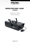 PROEL SMOKE MACHINE 1200W Specifications
