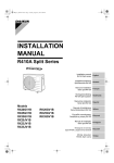 Daikin RX25JV1B Installation manual