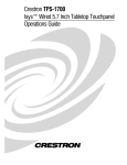 Crestron TPS-1700 Specifications