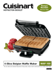 Cuisinart WAF-100 - Belgian Waffle Maker Operating instructions