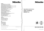 Miele GAS KM 81-2 Operating instructions