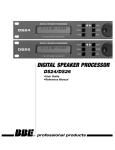 BBE Sound DS26 User guide