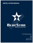 BlueStar RPB Installation manual