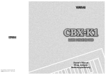 Yamaha CBX-K1 User`s manual
