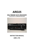 AOR ARD-25 Instruction manual