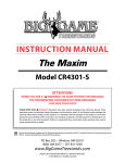 Big Game Treestands CR4301-S Instruction manual