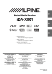 Alpine IDAX001 - Radio / Digital Player Owner`s manual