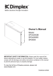 Dimplex DF2426SS Owner`s manual