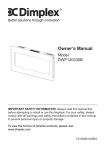 Dimplex DWF120330B Owner`s manual