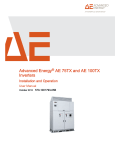 Advanced Energy AE 600 User manual