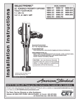 Installation Instructions - American Standard ProSite