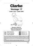 Clarke Vantage 17 cable Operator`s manual