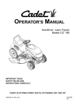 Cub Cadet C-160H Operator`s manual