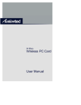 ActionTec 54 Mbps Wireless PC Card User manual