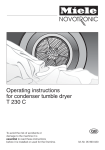 Miele T 1339CI  CONDENSER - OPERATING Operating instructions