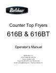 Belshaw Brothers 616BT Operator`s manual