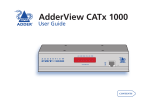 ADDER AdderView CATx X200AS/R User guide