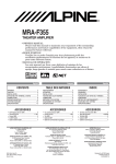 Alpine MRA-F355 Owner`s manual