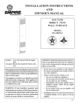 Empire Heating Systems DV-55IPT-1 Owner`s manual