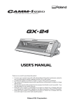 Roland GX-24 User`s manual