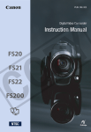 Canon FS20 Instruction manual