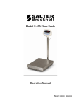 Salter Brecknell S-100 Instruction manual