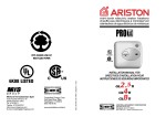 Ariston GL 4 Ti Installation manual