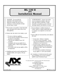 American Dryer Corp. ML-130 II Installation manual