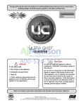 Ultra chef UD405RSB Instruction manual