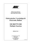 ARRI EB 575 Operating instructions