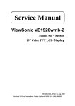 ViewSonic VE1920wmb-2 Service manual