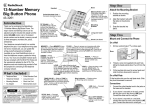 Radio Shack Big Button Phone Specifications