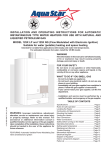 AquaStar 125X NG Operating instructions